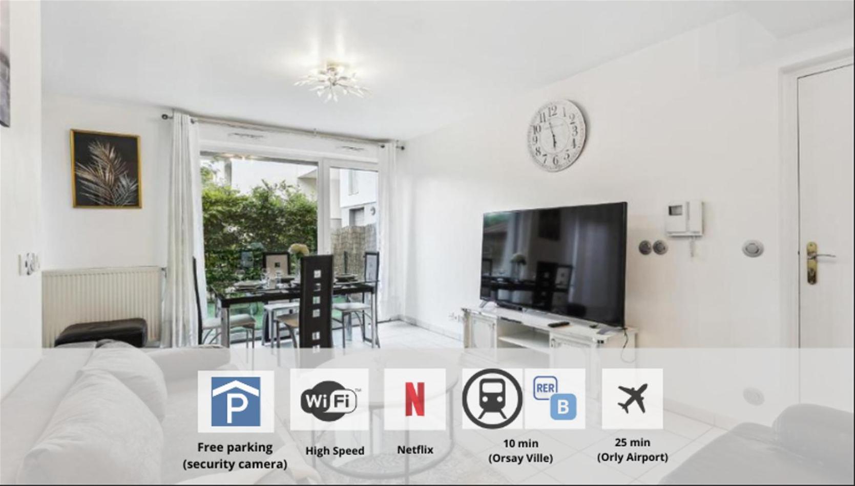 Apart-Chic-Les-Ulis With Balcon, Terrasse And Parking Лез Улис Екстериор снимка